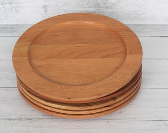 12" Cherry Wooden Plate