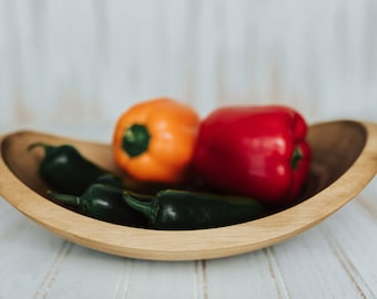 12" Large Wooden Salad Bowl, Wooden Salad Bowl, Food Safe Wooden Bowl, Walnut bowl, Live Edge Bowl, Salad Bowl