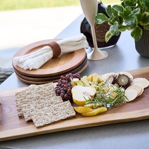Double Live Edge Cutting and Presentation Boards with Handles, Cherry Cutting Board, Cherry Charcuterie Board, Cherry Presentation Board