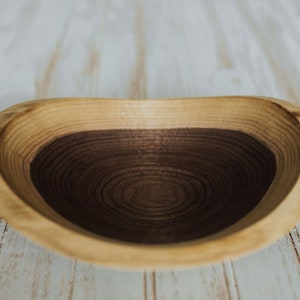 9 Walnut Live Edge Bowl, Wooden Bowl, Salad Bowl, Food Safe Wooden Bowl, Hardwood Bowl, Solid Wooden Bowl, Wood Bowl, Walnut Bowl image 1