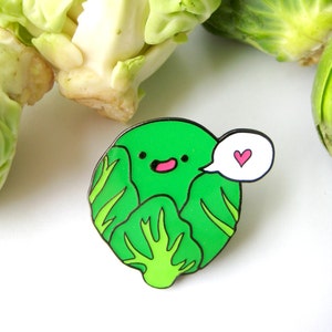 Christmas Brussels Sprout LOVER Enamel Pin image 1