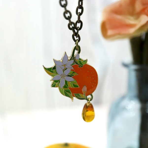 Orange and Blossom Necklace – inspired by The Priory of the Orange Tree by Samantha Shannon