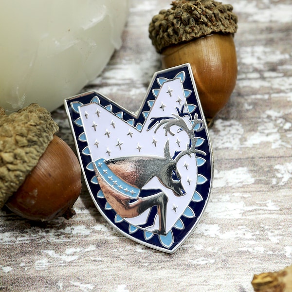 Fitz’s Crest, The Farseer Charging Buck Brooch– inspired by the Farseer trilogy by Robin Hobb