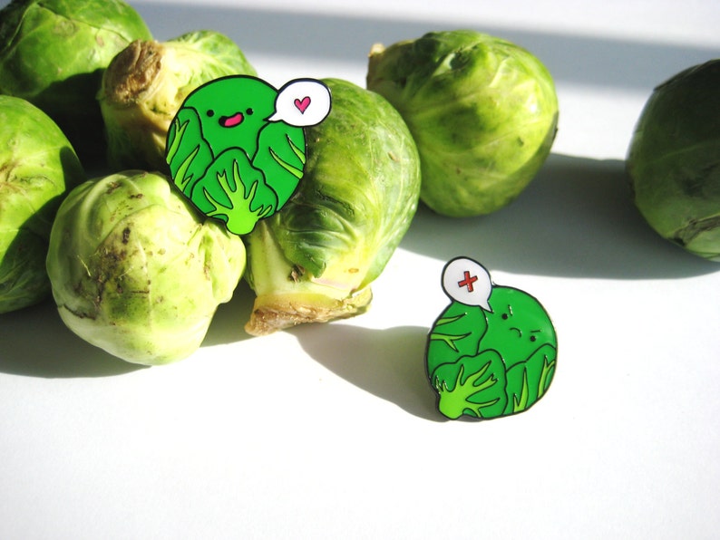 Christmas Brussels Sprout HATER Enamel Pin image 4