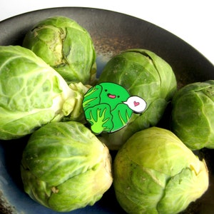 Christmas Brussels Sprout LOVER Enamel Pin image 4