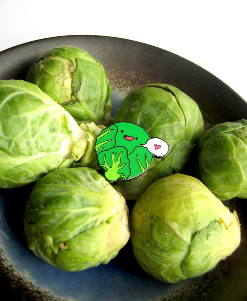 Christmas Brussels Sprout LOVER Enamel Pin image 4