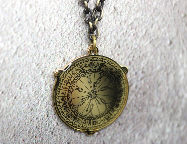 Alethiometer Inspired Fan Enamel Necklace Etsy Australia