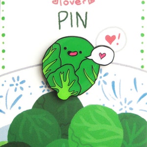 Christmas Brussels Sprout LOVER Enamel Pin image 3