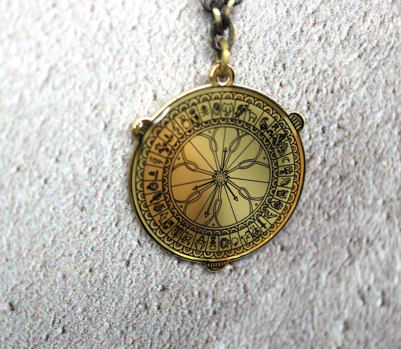 Alethiometer Inspired Fan Enamel Necklace Etsy Australia