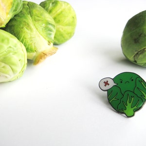 Christmas Brussels Sprout HATER Enamel Pin image 2