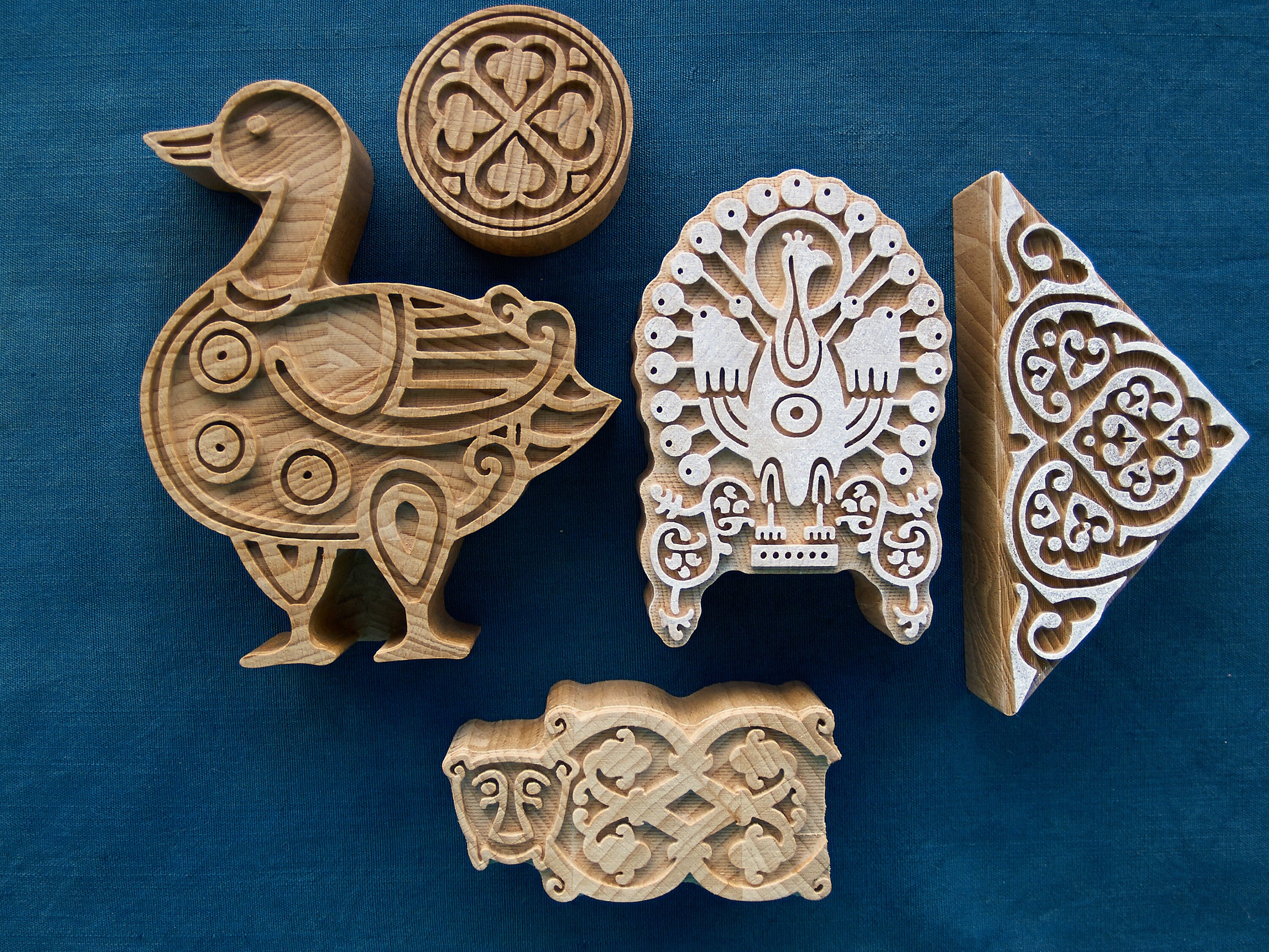 Wooden Stamp for blockprinting Wood Carved Stamp Medieval | Etsy