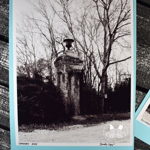 Cancello del cimitero, BW foto, bianco e nero, fotografia, fotografia d&#39;arte, goth, raccapricciante, cimitero, cimitero fotografia, foto in bianco e nero