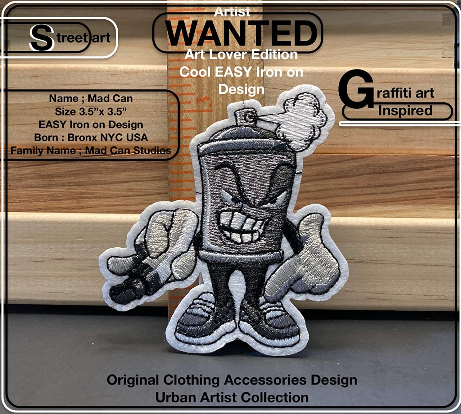Cool Iron on Patches Graffiti Street Art Inspired Clothing Accessories  Patch for Jean Hats Jackets Backpacks DIY & More Art Artist Design -   Israel
