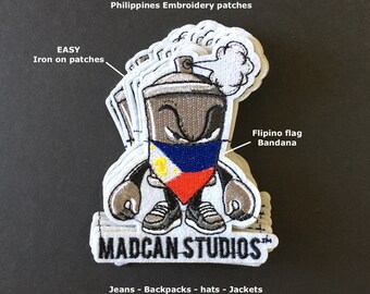 Philippines flag patch filipino Pinoy filipina patchs iron on clothing accessories patches Backpacks Jean Jacket hat DIY style design