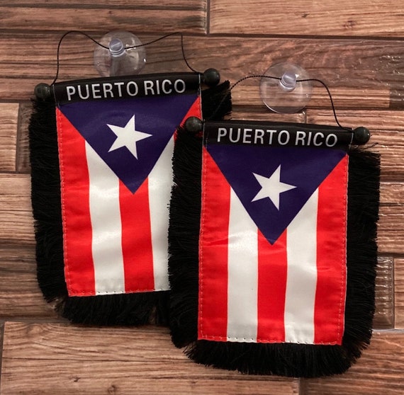 Puerto Rico Flag for Car Accessories Boricua Coqui Puerto Rican Small Flags 