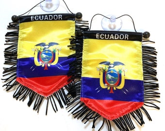 Ecuador flag small Mini Banners car accessories home decoration window door wall flags decor Ecuadoran