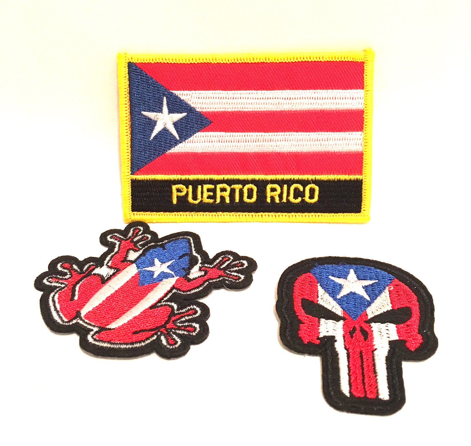 Puerto Rico Car Flag /& Puerto Rican Flag Patch,3pc Value Pack