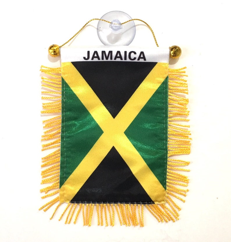 Jamaica Jamaican Flag Quality Hand Made Mini Banners Etsy
