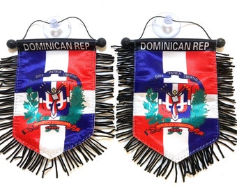 Dominican flag small Mini Banners car accessories home decoration window door wall flags decor Dominican Republic