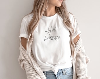 Hallo Beeutiful T-shirt, mooi T-shirt, Save the Bees Shirt voor vrouwen, cadeau voor imkers, Honingbee T-shirt, lente en zomershirt