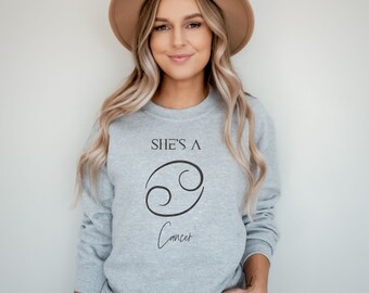 Sweat-shirt Cancer Zodiac, Pull Zodiac Cancer Femmes, Sweat-shirt astrologie cancer, Sweat-shirt Horoscope, Cadeau pour le cancer, Juin, Juillet,
