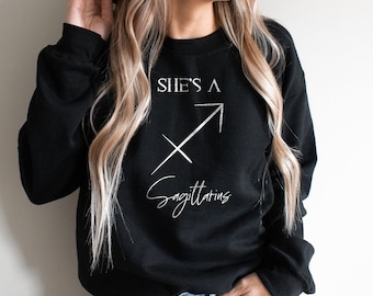 Sagittarius Zodiac Sweatshirt, Women's Sagittarius Zodiac Shirt, Sagittarius Astrology Sweatshirt, Gift for Sagittarius, November, December