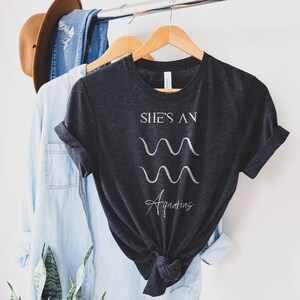 Aquarius Zodiac T-Shirt, Women&#39;s Aquarius Zodiac Shirt, Aquarius Astrology Shirt, Horoscope Shirt, Gift for Aquarius, January, February