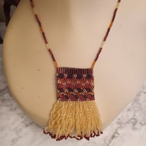 Native American zaad kraal zak ketting