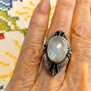 Sterling Silver Labradorite ring, size 7