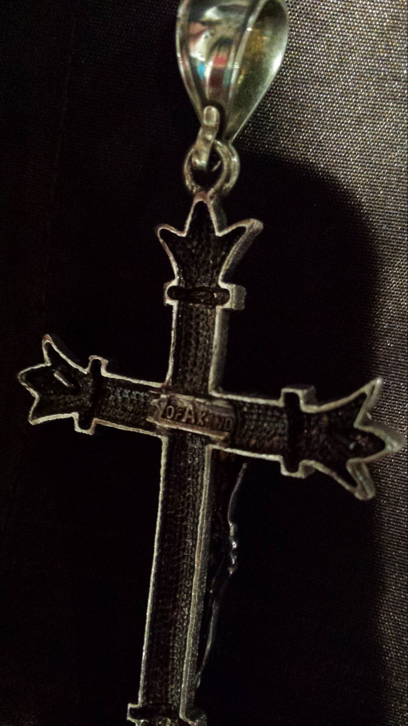 Sterling silver vintage artist one of a kind cross image 4