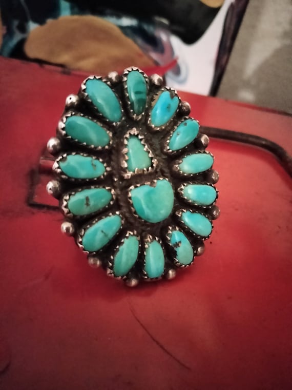 Sterling Silver Turquoise Native American Ring, Size 8] - Etsy Denmark