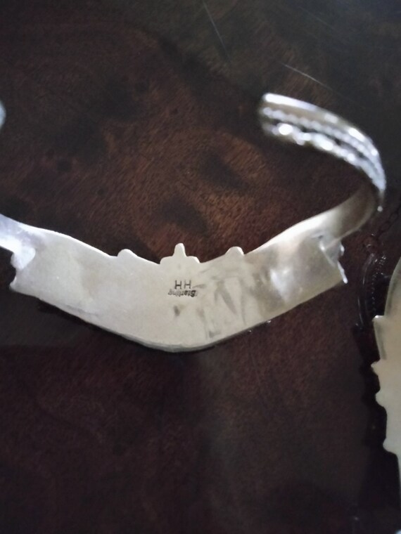 Zuni multi colored stone Petit Point Sterling Sil… - image 5