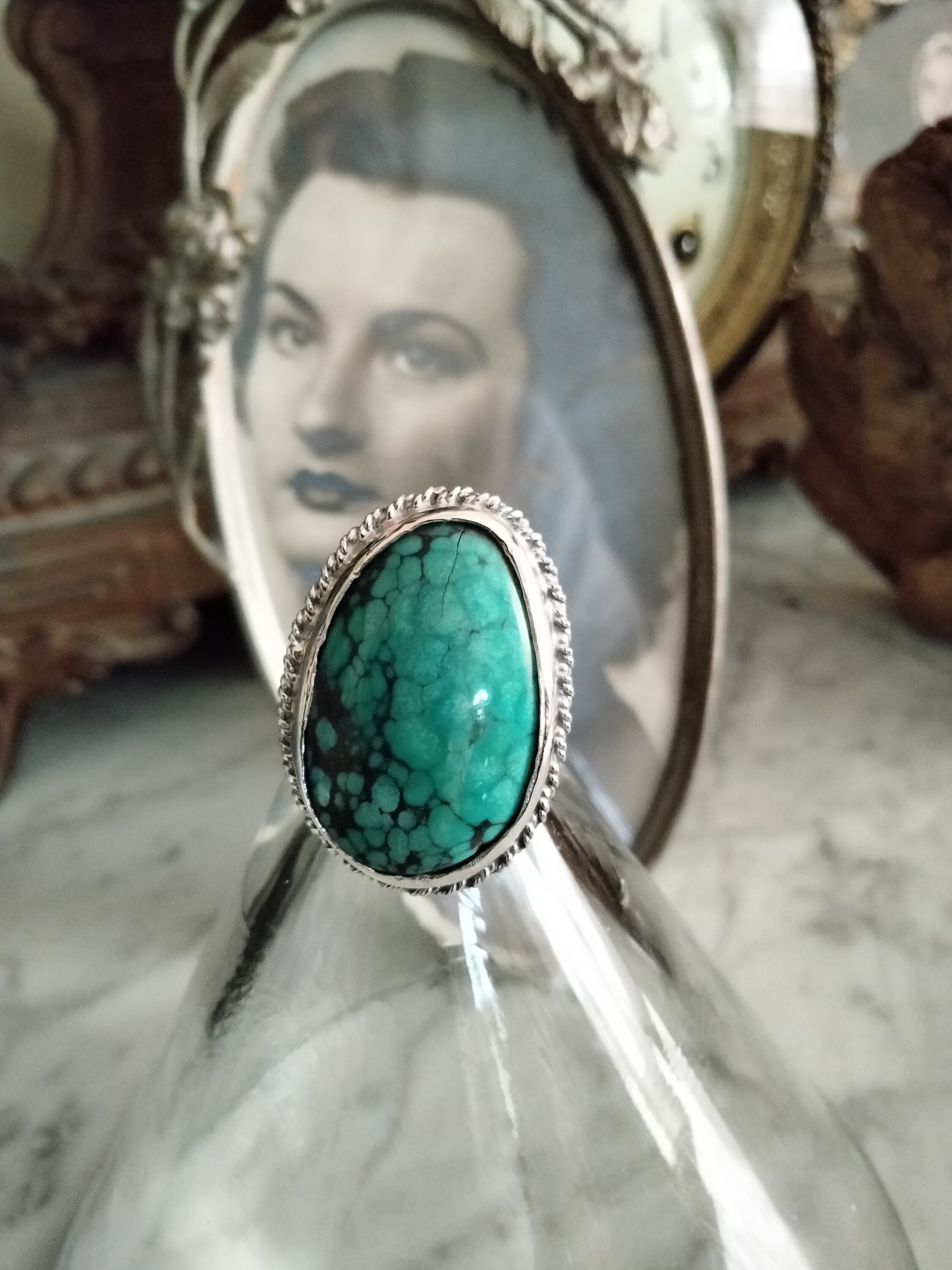SILVER925 INDIAN TURQUOISE RING/シルバー/リング Indian Jewelry/リング/SILVER/11号/BLU/メンズ SILVER925