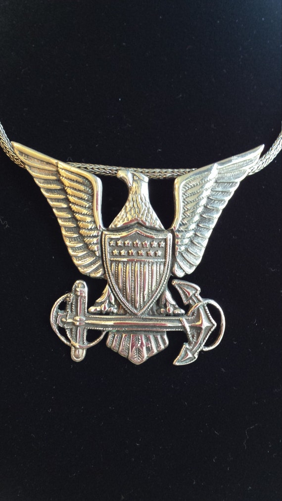 Sterling silver eagle pendant - image 2
