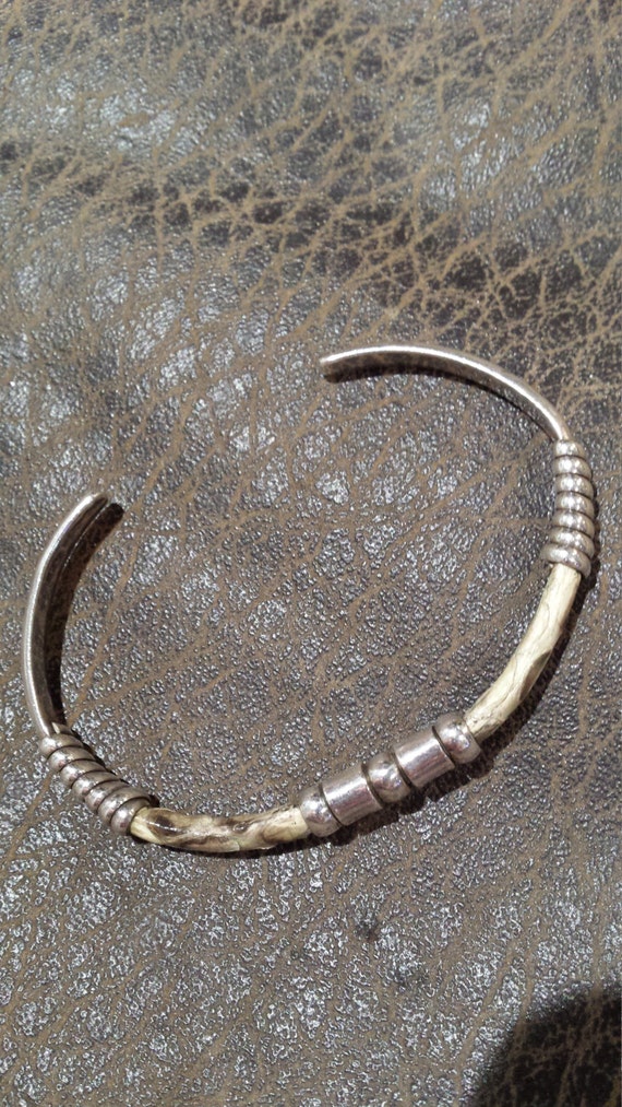 sterling silver rattlesnake (actual skin) bracelet - image 5