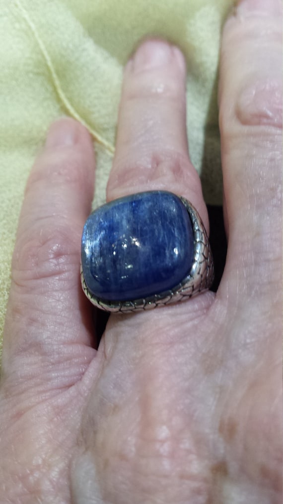 Sterling silver Blue Kyanite size 5-6 ring