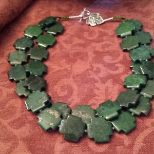 Two strand pyrite  designer necklace
