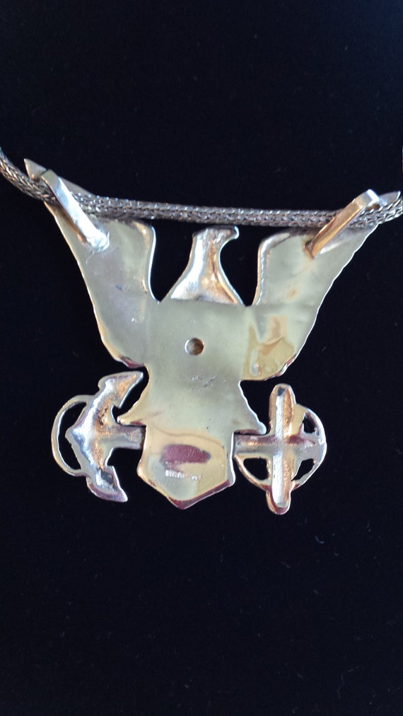 Sterling silver eagle pendant - image 4
