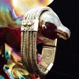 Sterling Silber Braid Designed Armband mit Citrin Verschluss