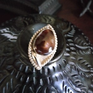 Sterling Silver Fire Agate ring, size 6