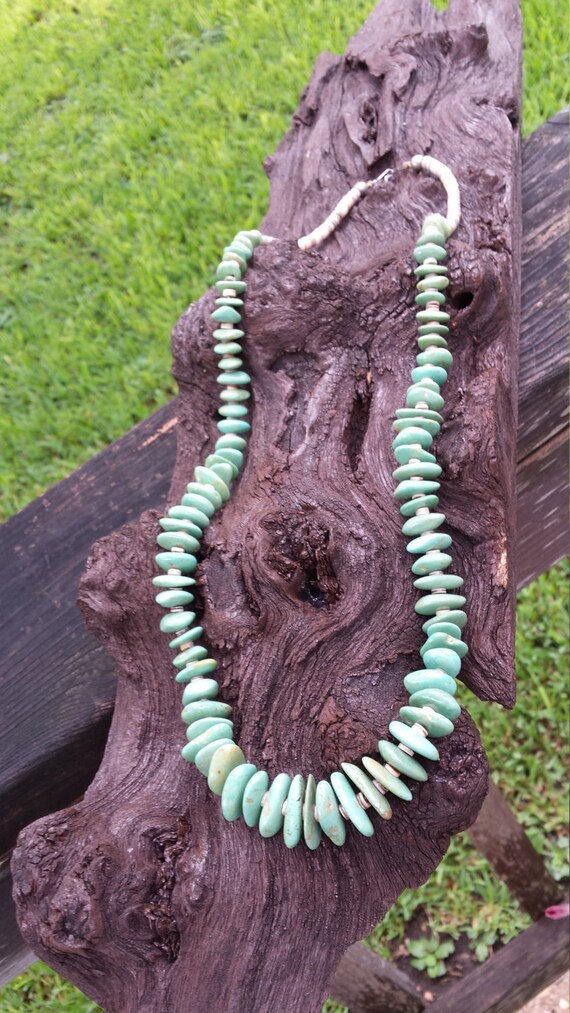 Native American long turquoise vintage Navajo nec… - image 4