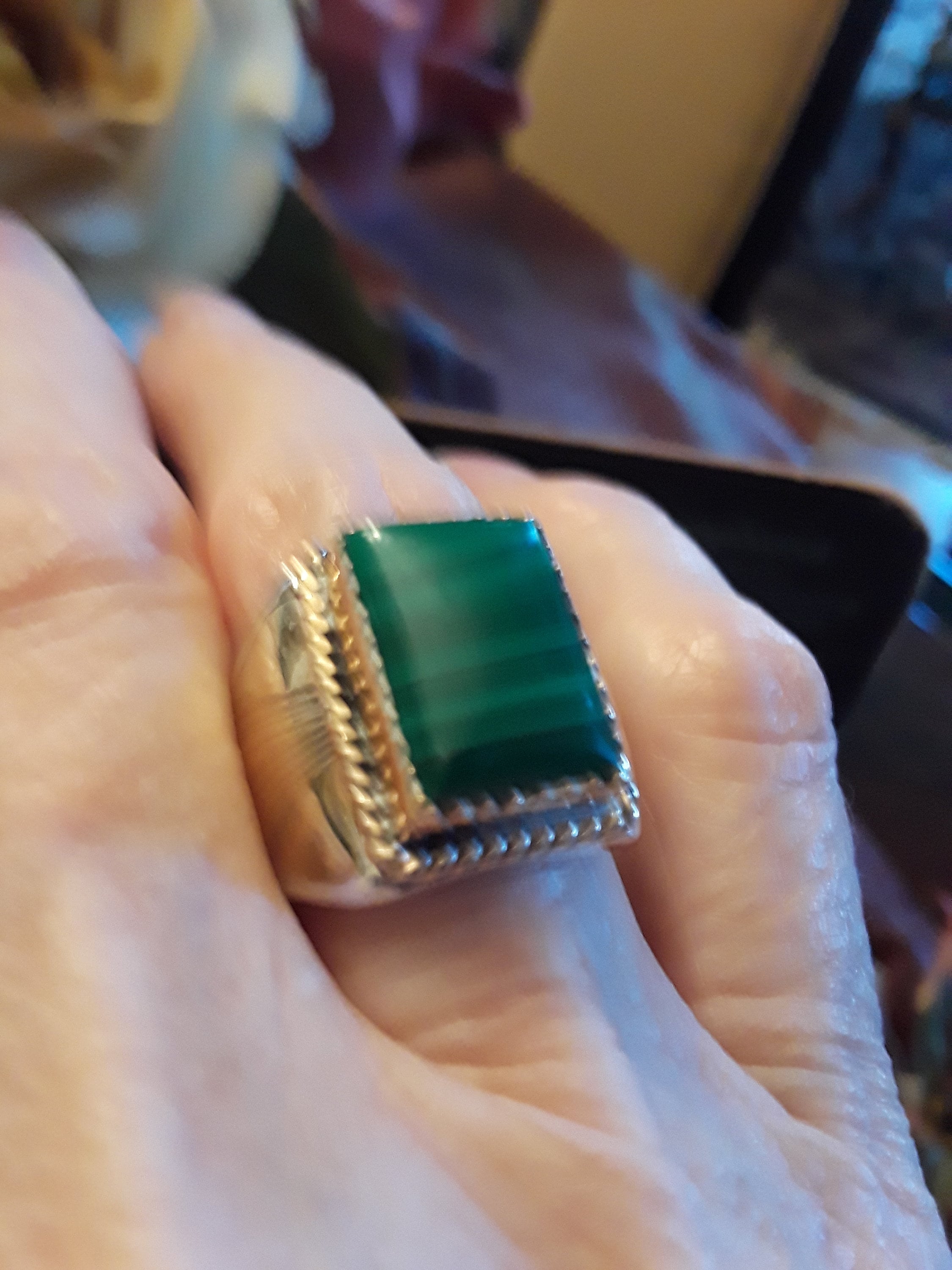 Sterling Silver With Gold Overlay Malachi Ring - Etsy