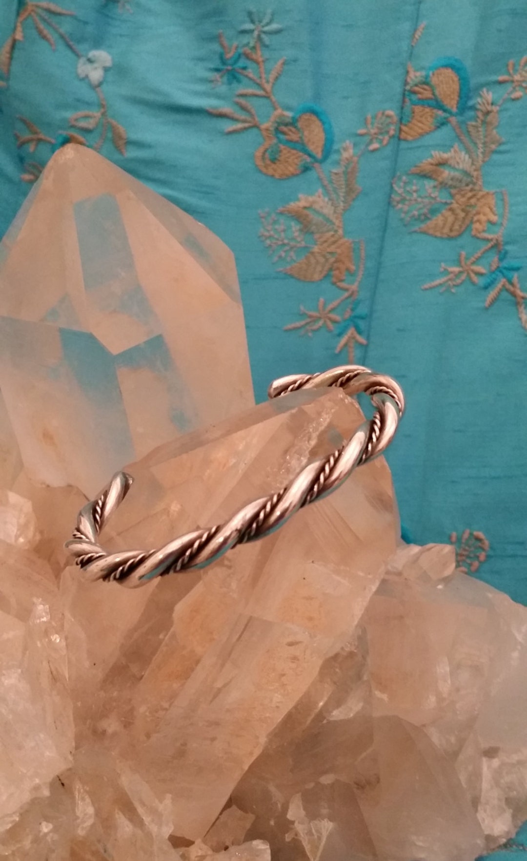 ヴィンテージ！Silver Rope Wavy Cuff ブレスレット il_1080xN.6068484130_r7ce.jpg