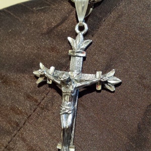 Sterling silver vintage artist one of a kind cross image 3