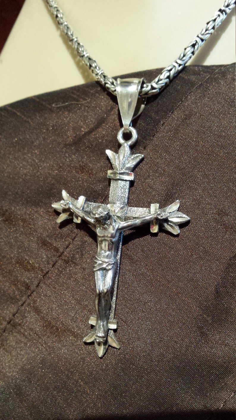 Sterling silver vintage artist one of a kind cross image 3