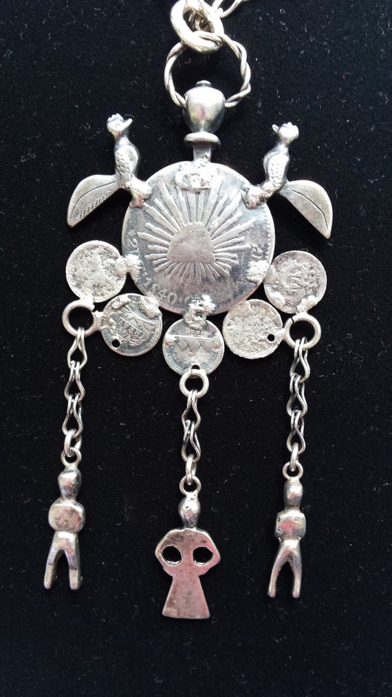 Sterling silver coin pendant necklace - image 3