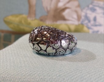 Sterling silver hearts ring