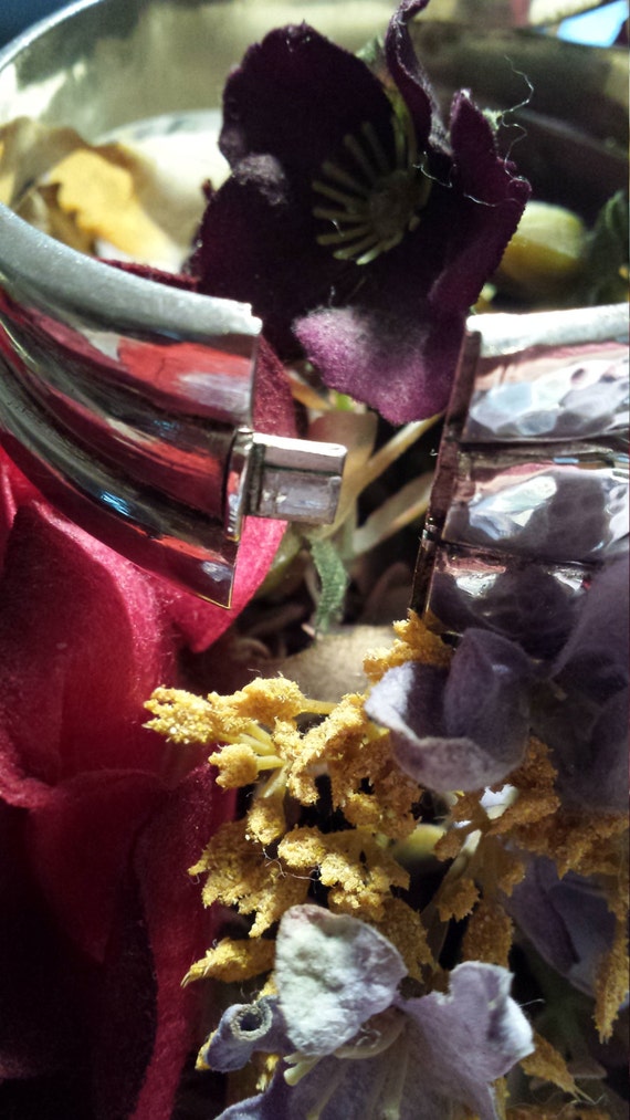 Sterling silver three dimensional design hammered… - image 5