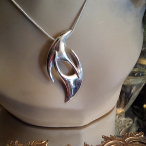 Sterling silver contemporary pendant