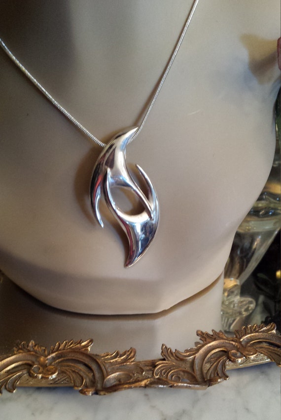Sterling silver contemporary pendant